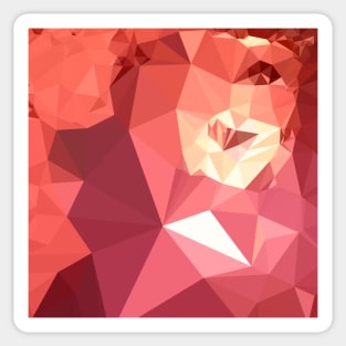 Bittersweet Red Abstract Low Polygon Background Sticker